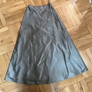 grey polyester maxi skirt